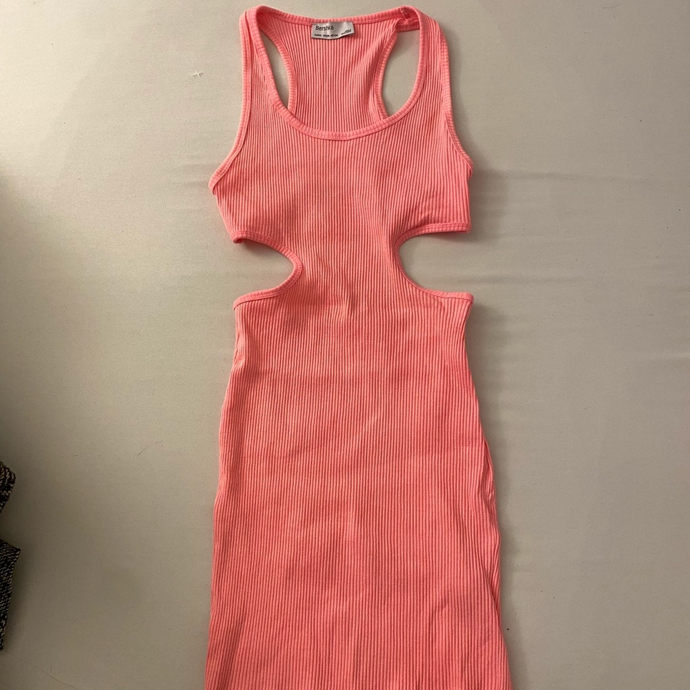 Bright pink Bershka hourglass dress